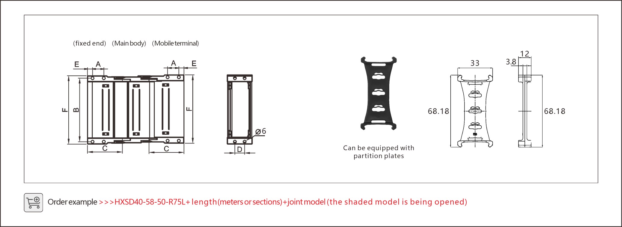 Versatile 3D cable carrier supports complex three-dimensional cable management systems.