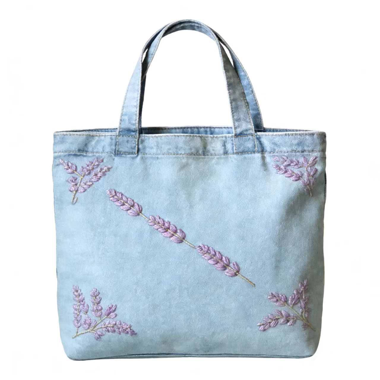 Printed Embroidered denim tote bag sturdy canvas bag B2B OEM ODM bulk order option