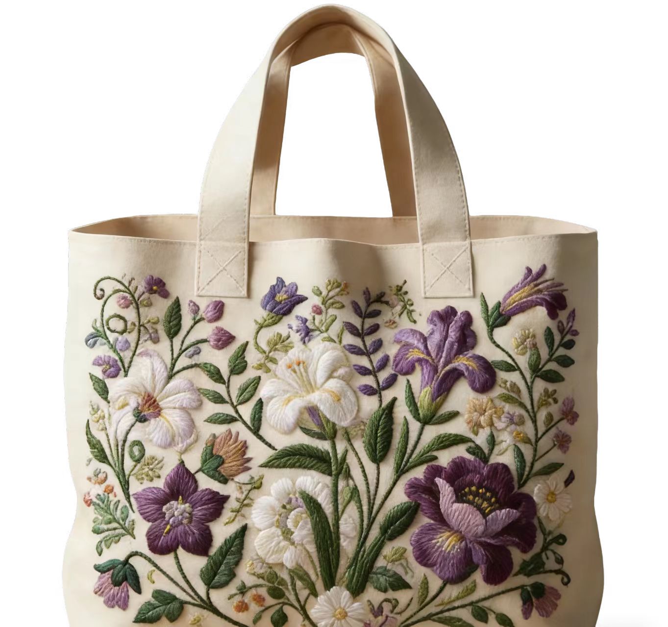 Heavy-duty Embroidered canvas bag sturdy shopping bag B2B bulk supply