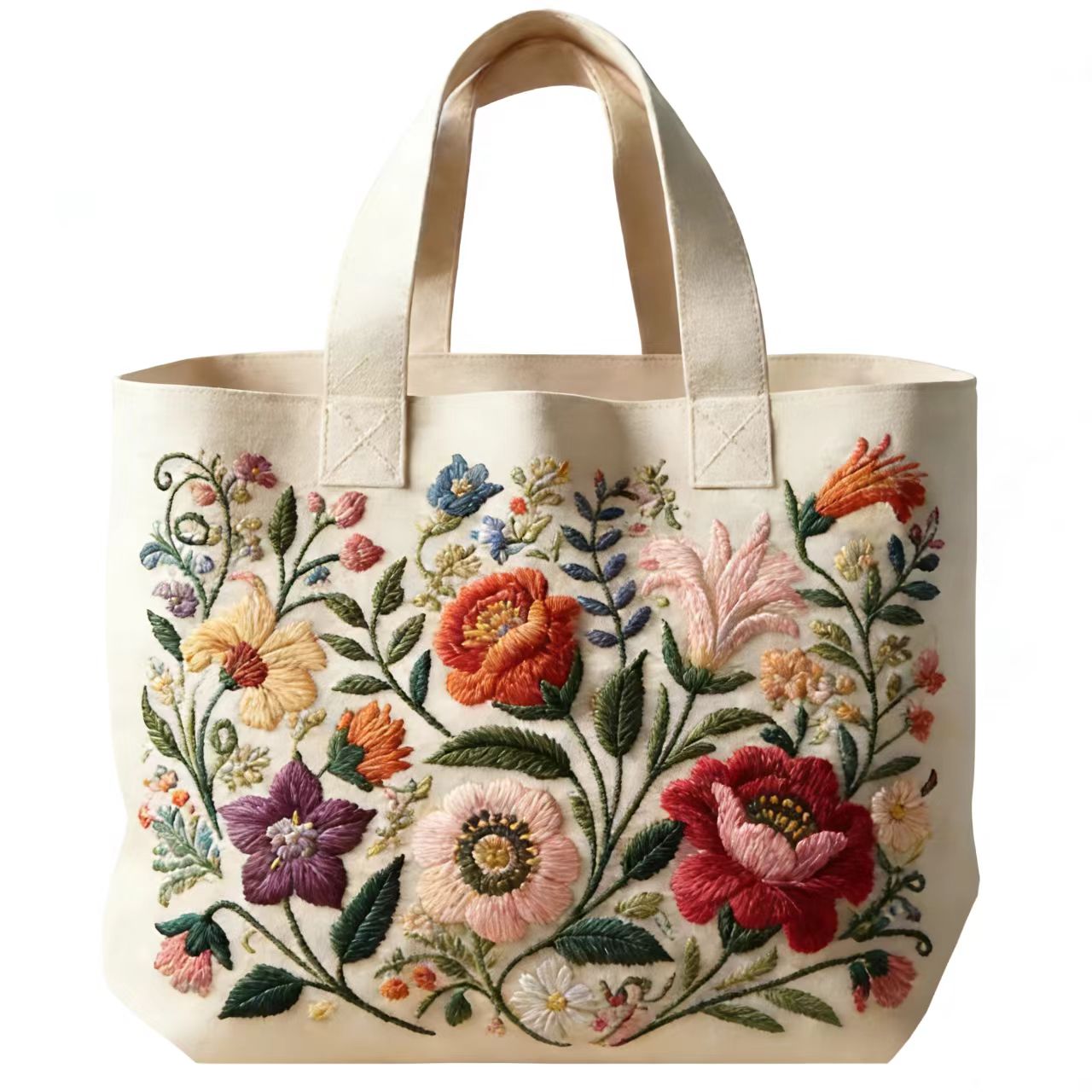 Printed Embroidered canvas bag trendy canvas tote bags B2B wholesale deal