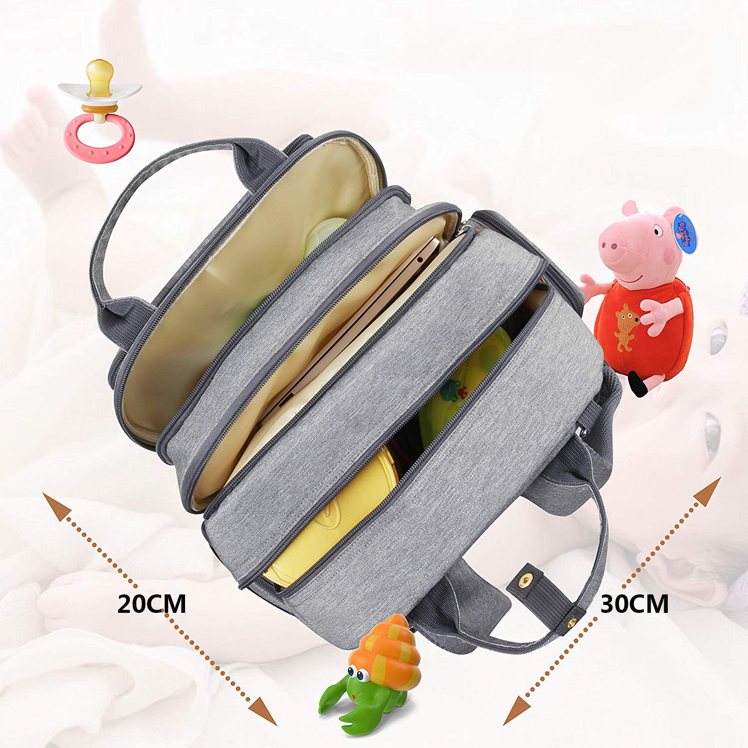 Waterproof travel mom bag, Customized Large Capacity Travel Diaper Bag for B2B suppliers