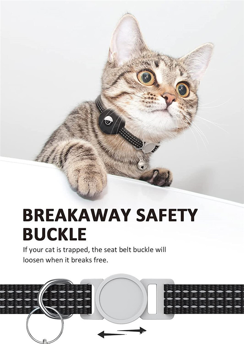 Apple AirTag Cat Collar - GPS Cat Collar Lightweight Adjustable Anti-Choking Design