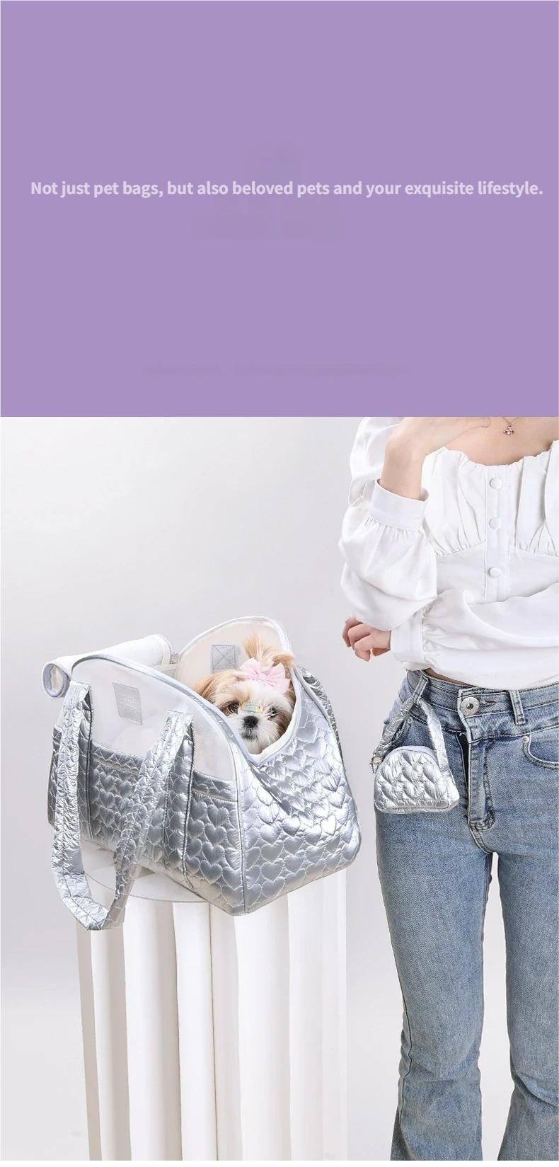 Comfortable Pet Tote Carrier for Puppies