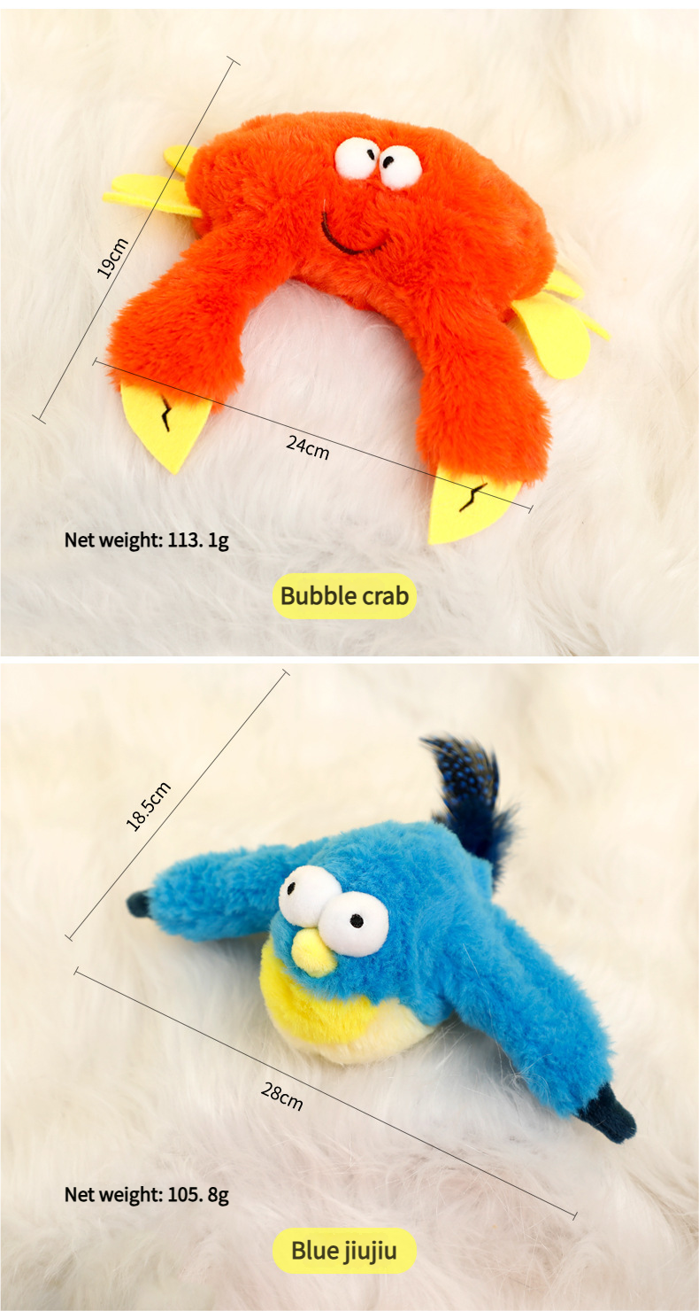 Interactive toys - Pet plush chew toys Sound-making toys Gentle Plush Chew Toy for Sensitive Gums Pets