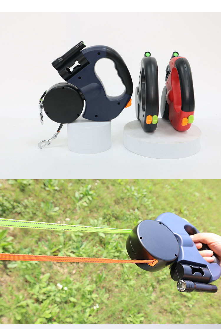 Retractable Leash No Tangle - 2 Pack Dog Retractable Leash Silicone Handle Waterproof