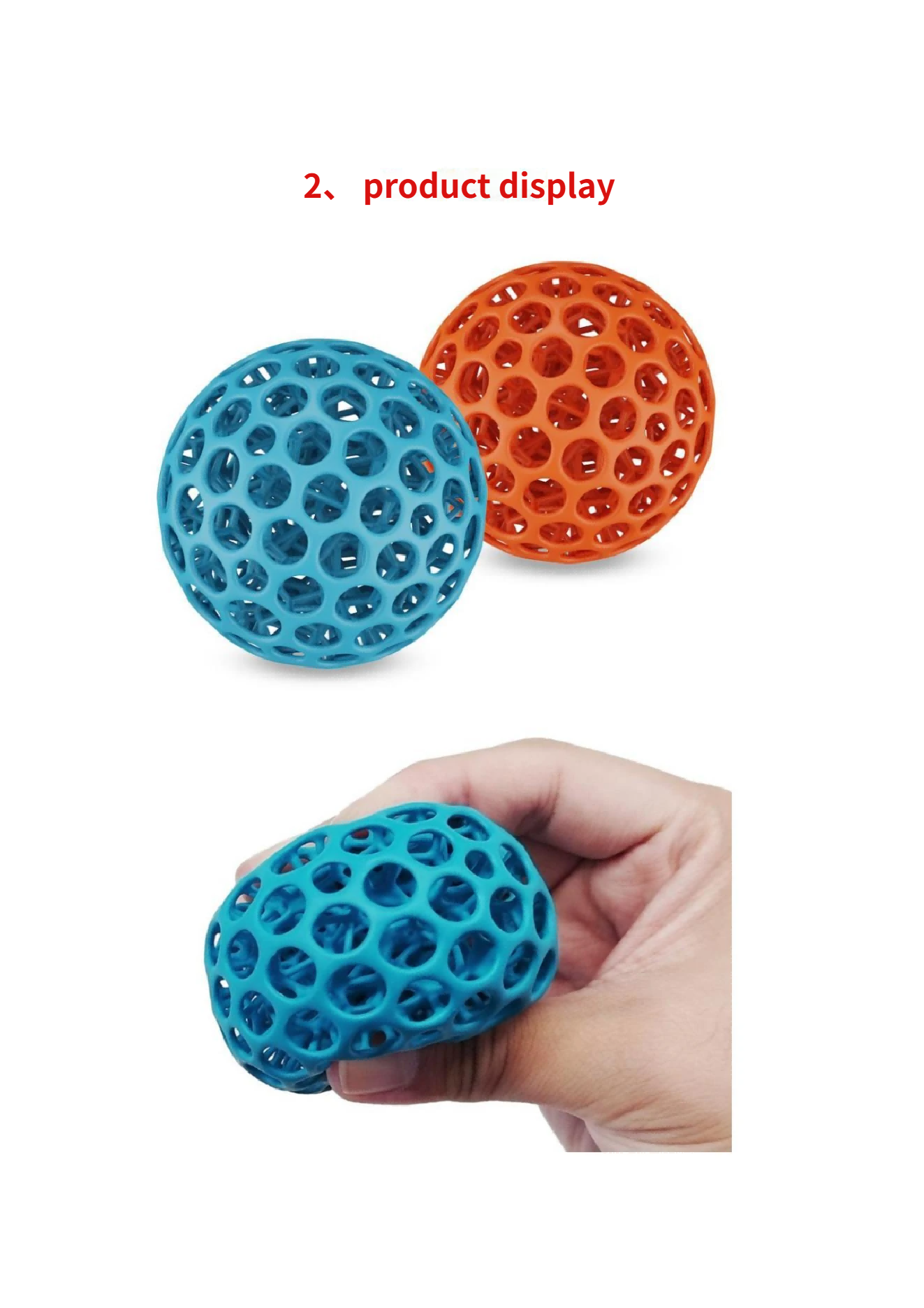 Decompression Ball - Stress relieving toys Brain stress balls 2-Pack 3D Printed Fidget Toy for Office