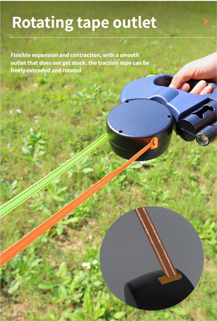 Retractable Leash - 2 Dog Retractable Leash Silicone Gel Grip No Tangle Ergonomic Design