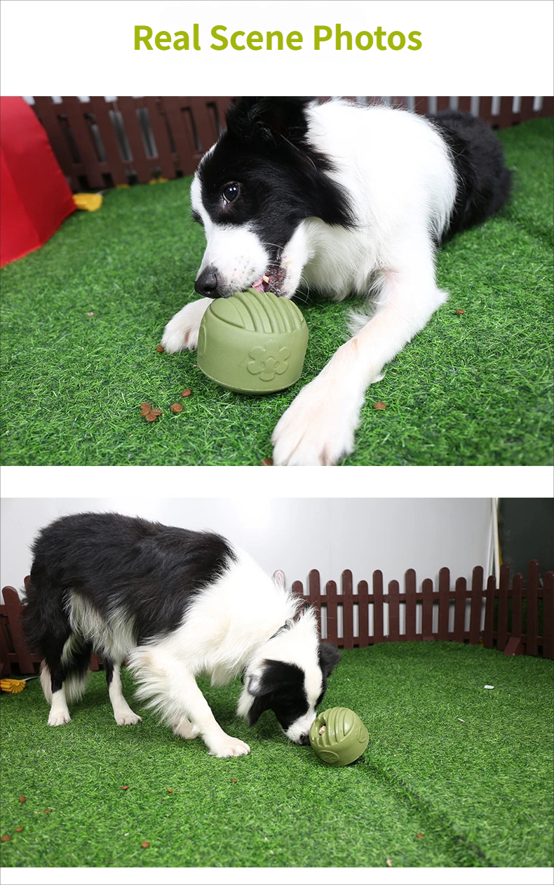 Heavy-duty Dog food dispensing ball Chewing ball Licking ball Pet rubber toy