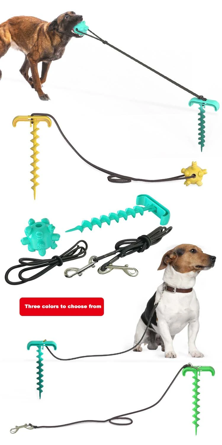 Dog Yard Stake Portable Outdoor - Dog Stake Tie Out Dog Leash Stake Heavy Duty for Yard & Camping