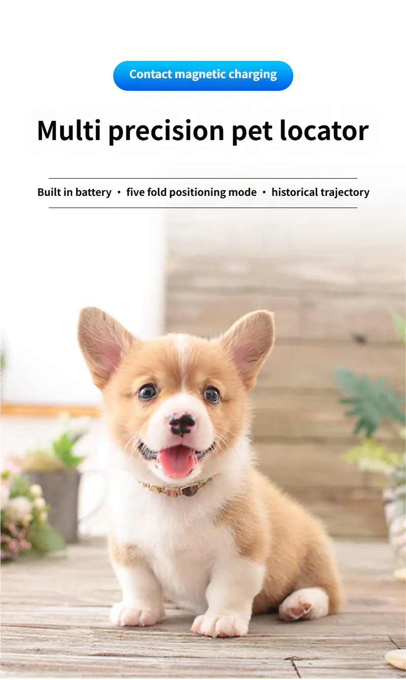 GPS Tracker for Dogs - Pet GPS Location Cat GPS Tracker Smart Pet Activity Monitor for Cats & Dogs