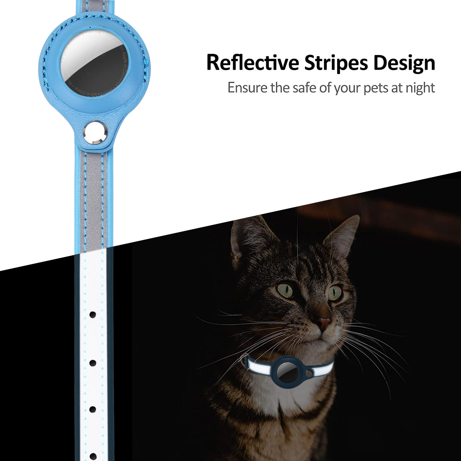GPS cat collar - Tracking cat collar Smart cat collar Reflective Anti-loss Collar with Real-Time Location for Cats