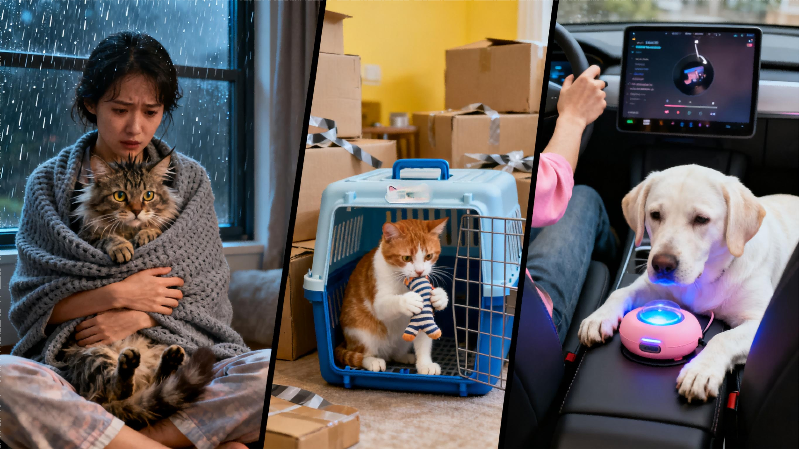 feline anxiety - canine anxiety Guide to Relieve Pet Emotional Stress During Year-End Season