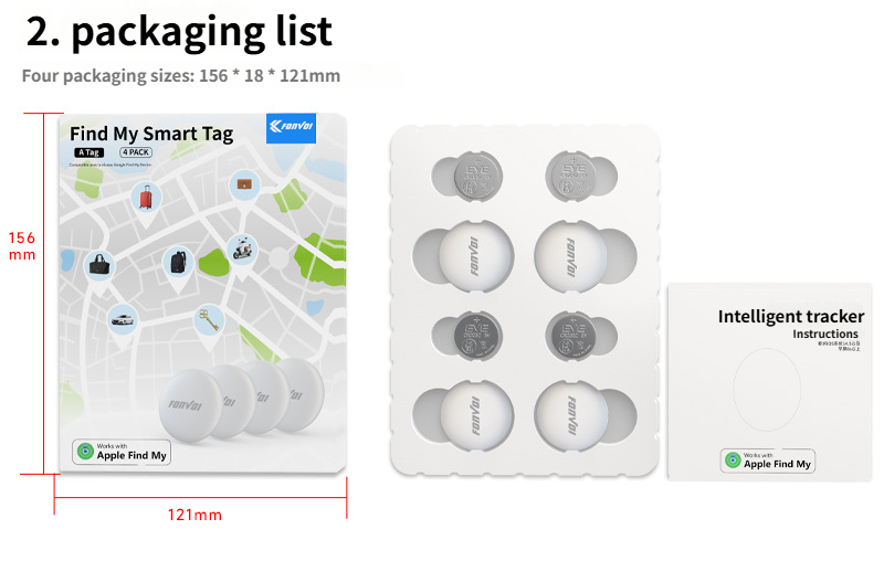 Bluetooth Tracking Device - Apple Find My Bluetooth Tracker Stylish Anti-Lost Accessory