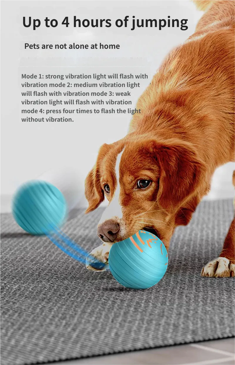 Smart Dog Jumping Ball - Interactive Dog Toys Dog-shaped Interactive Ball Waterproof for Indoor Outdoor Fun
