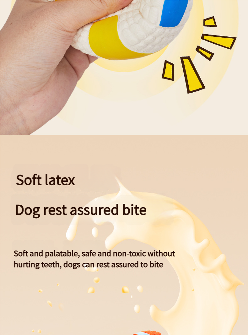 Durable Dog Interactive Toys - Pet toy Dog bite sound ball Squeaky Ball for Dog-Human Bonding