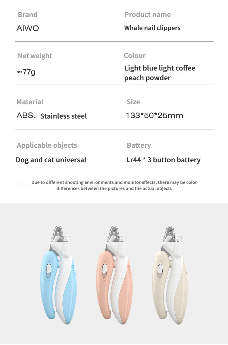 Nail Clippers - Cat Paw Clippers Dog Paw Trimmer Lighted Night Grooming Tool