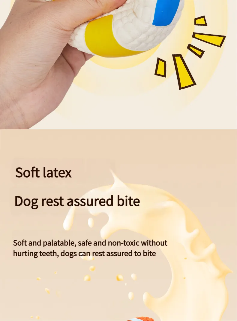 Durable Dog Interactive Toys - Pet toy Dog bite sound ball Squeaky Ball for Dog-Human Bonding