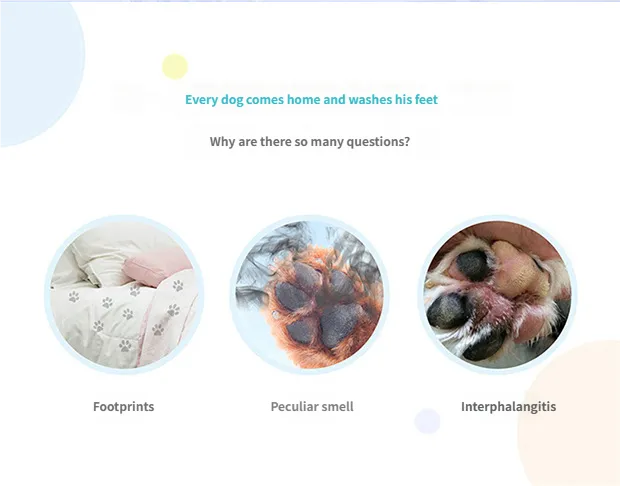 Dog Paw Cleaner - Semi-automatic Pet Foot Washing Cup Dog Feet Cleaner for Small Medium Dogs