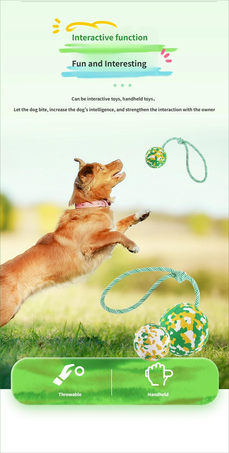 Bouncy Ball - interactive dog toy ball Eco-friendly interactive pet toy ball for pet parent-child play