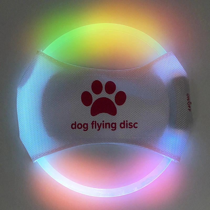 Pet luminous LED charging frisbee - Pet luminous frisbee Dog training toy LED frisbee Night-Visible for Outdoor Dog Play
