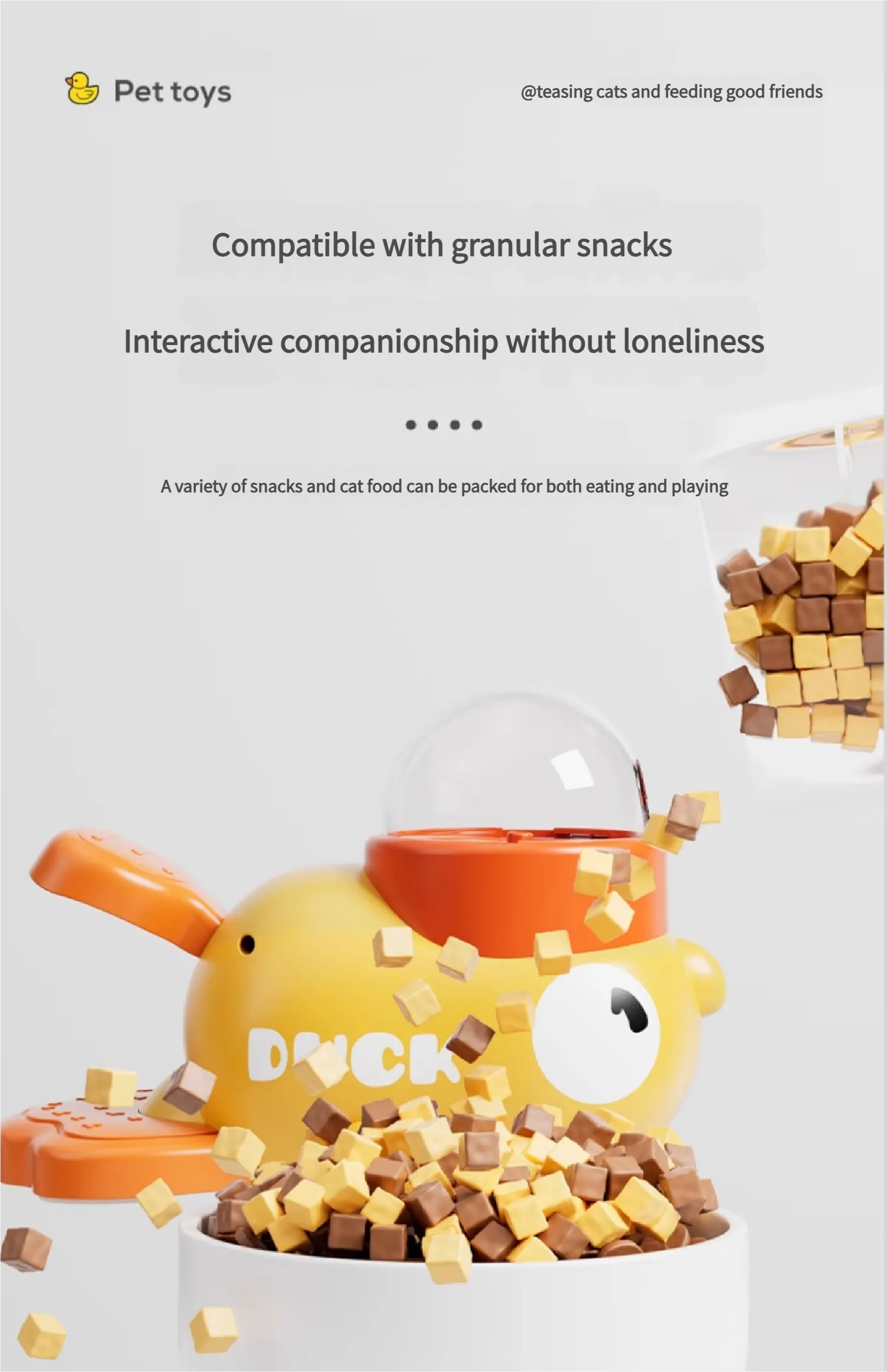 Automatic cat food dispenser - Smart cat feeder Cat feeder Bite-Sized Snack Launcher for Freeze-Dried Cat Treats