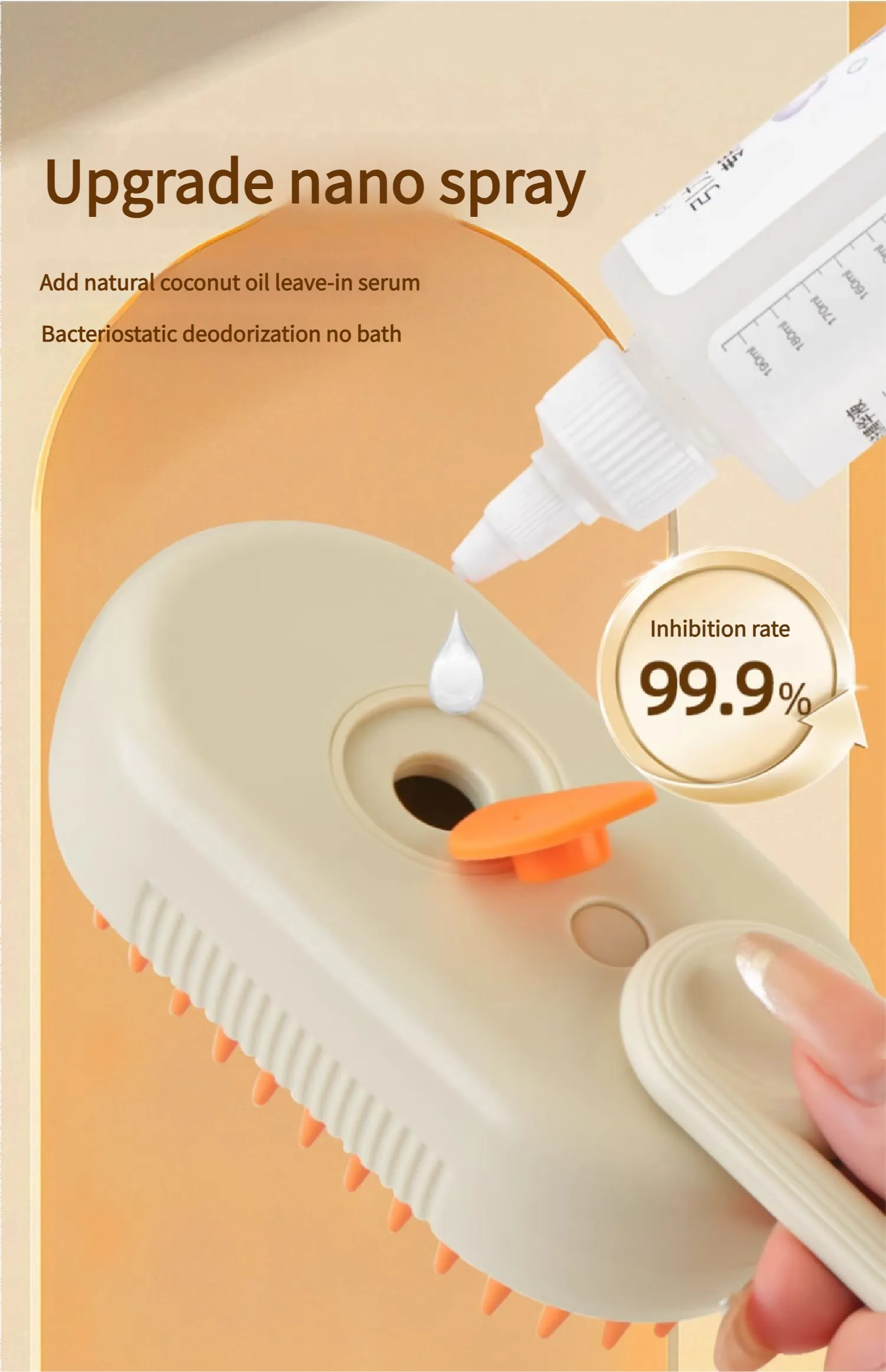 Cat spray massage comb with detangler - Pet spray massage comb Pet spray massage comb for dogs Fast Detangling Cat Hair Tool