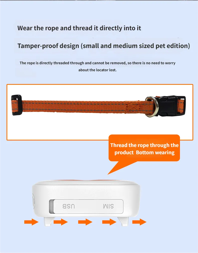 Smart Pet Collar - Best Smart Dog Collar GPS Tracker Rechargeable Indoor Outdoor Use