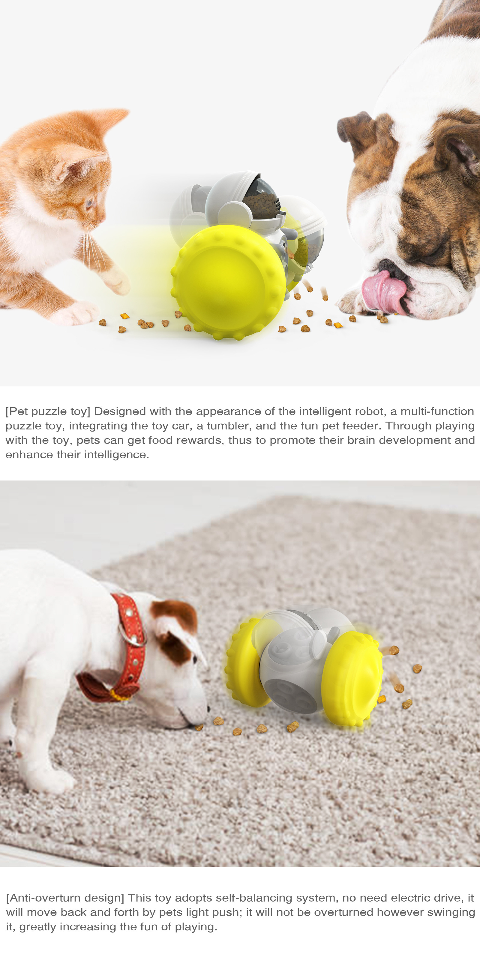 Best automatic cat feeder - Dog and cat toys Slow Feeder Balancing Vehicles Automatic cat feeder Waterproof
