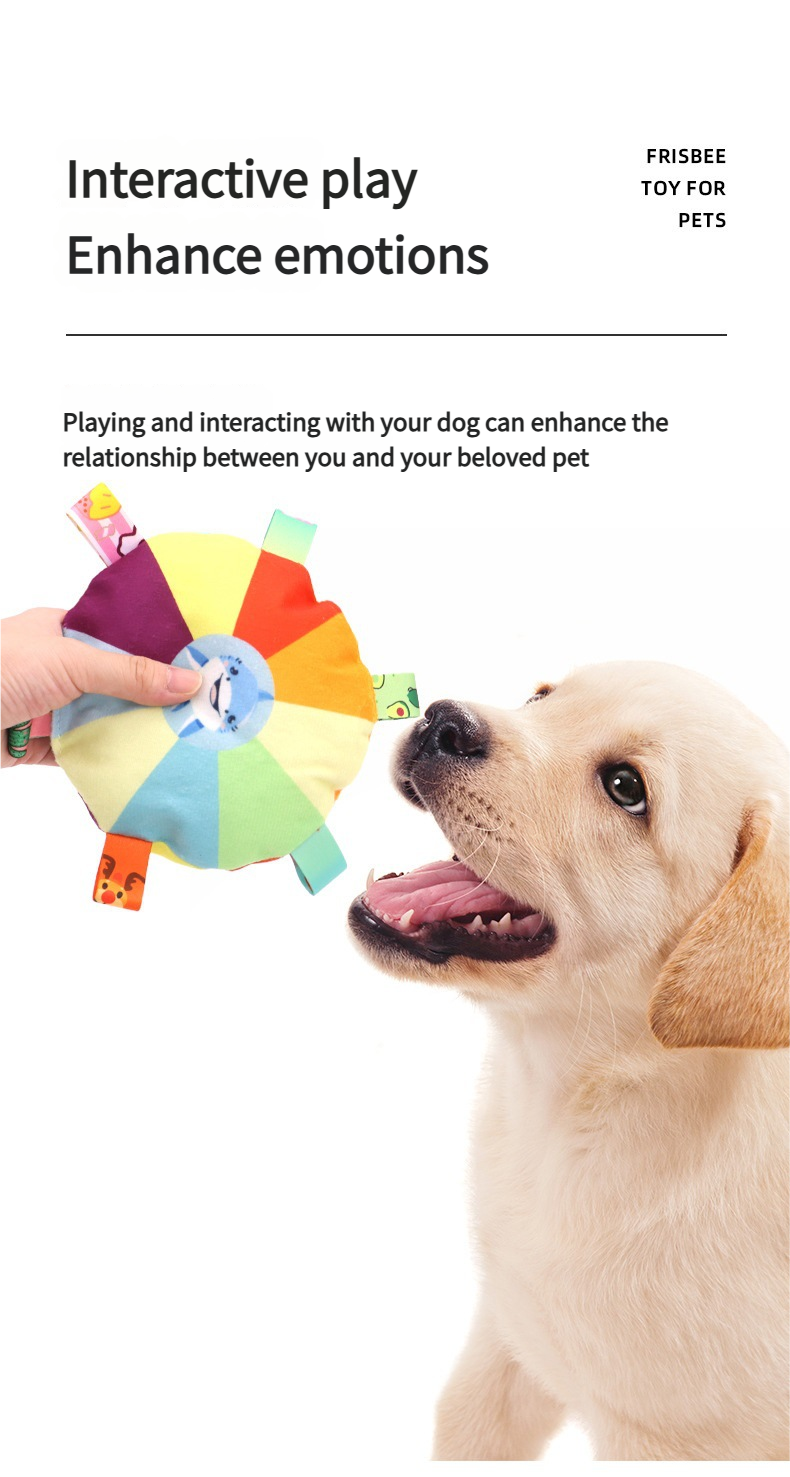 Dog Outdoor Soft Plush Frisbee - Dog Flying Disk Dog Catch Frisbee Durable for Small Dog Fetch Games
