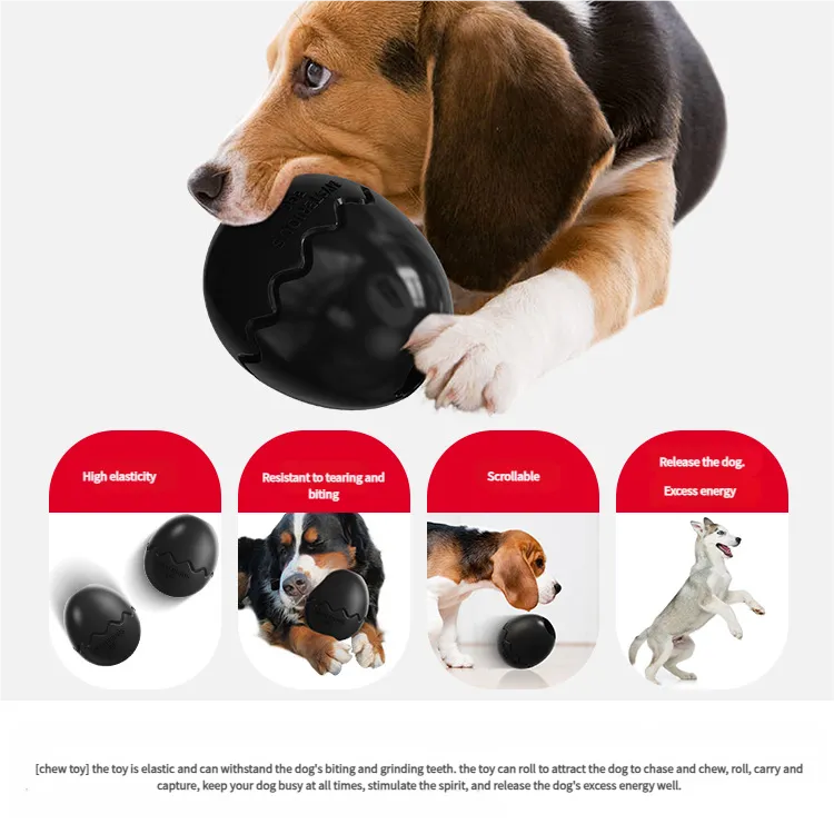 Dogs chew toy - Dinosaur egg Feeder Durable Chewable Egg Toy Relieves Dog Boredom & Anxiety