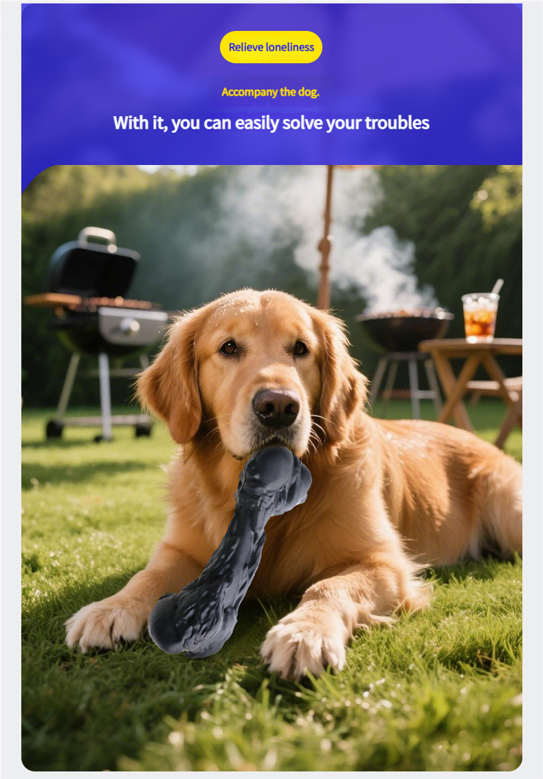 Puppy Toys for Teething - Dog Biting Toy Realistic Large Bone Dog Toy Non-Toxic for Teething Puppies