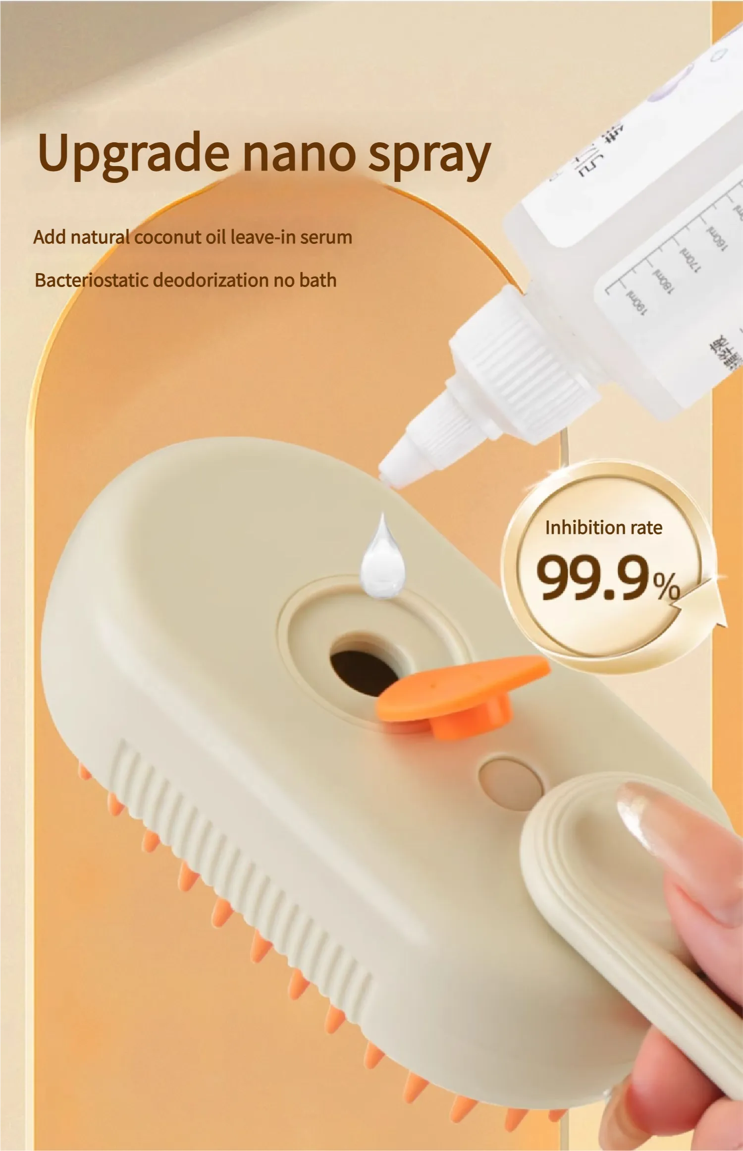 Cat spray massage comb with detangler - Pet spray massage comb for dogs Pet spray massage comb Anti-Static Cat Grooming Comb