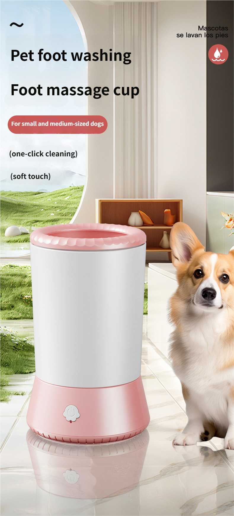 portable dog paw cleaner - paw washer Mess-Free Dog Paw Cleaner for Outdoor Walks