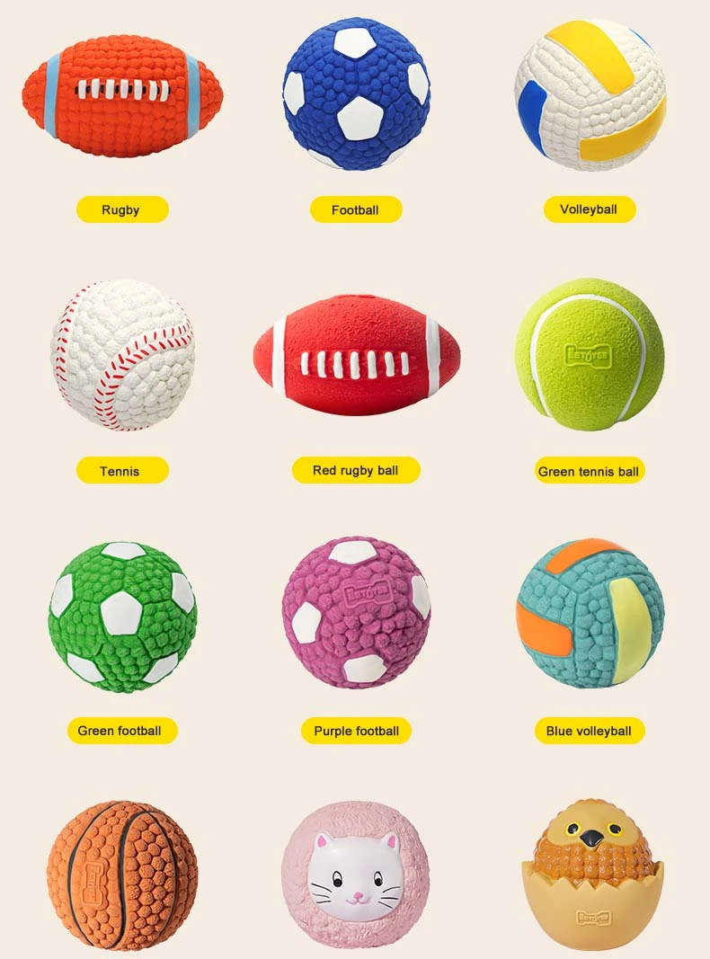 Durable Dog Interactive Toys - Pet toy Dog bite sound ball Washable Chew Ball Relieves Dog Boredom