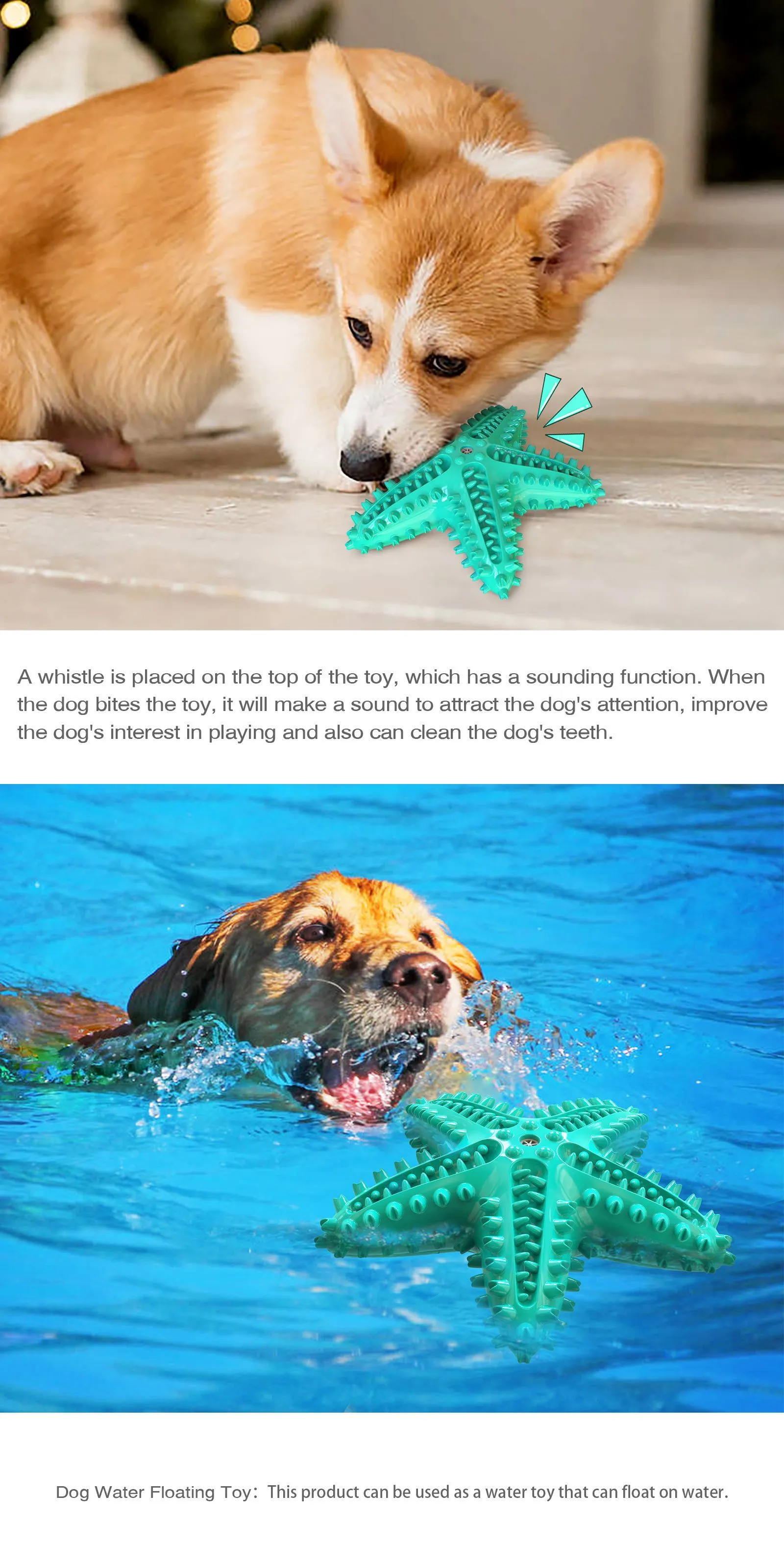 Dog Interactive Toys - Dog Chew Toys Squeaking Toy Durable for Aggressive Chewer Puppies
