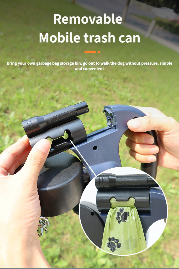 Retractable Dog Lead No Tangle - 2 Dog Retractable Leash Silicone Gel Handle Durable Nylon