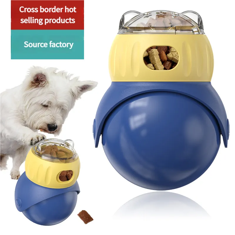 Automatic Slow Feed Dispenser - Tumbler Pet Feeder Automatic Cat Feeder Anti-Gulping for Small Medium Pets