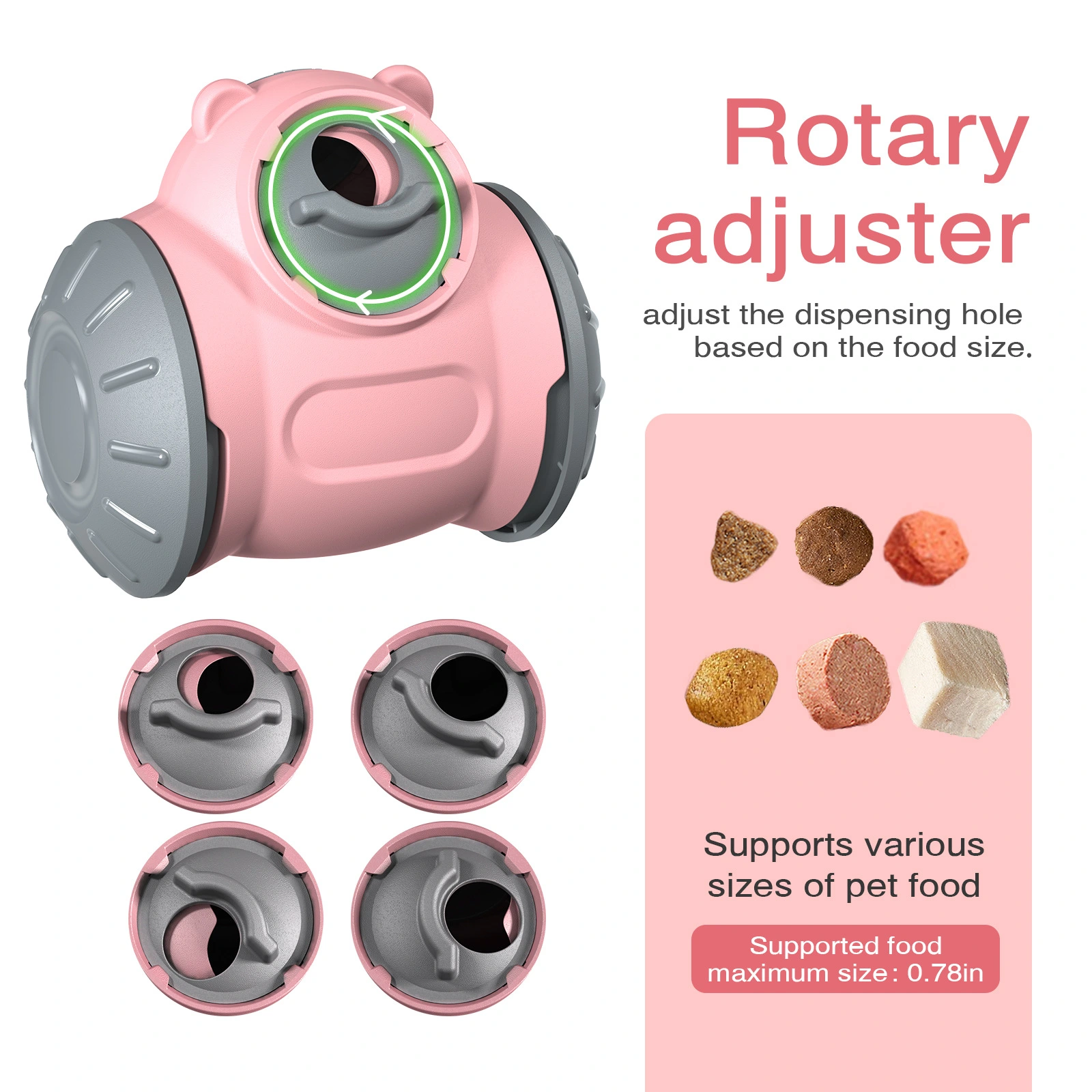 Dog Treat Dispenser Toy - Cat Treat Dispenser Toy Interactive Dog Food Dispenser Durable Rubber for Pets