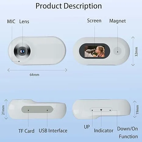 Outdoor sports cameras - Cat and dog collar cameras Video mini body cameras Real-Time Recording for Pet Adventures