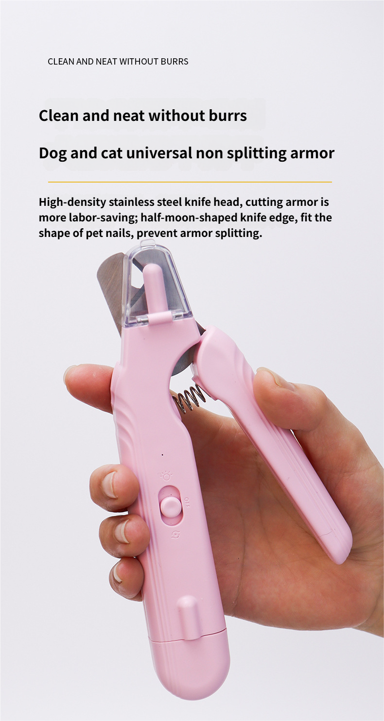 Small Dog Nail Clippers - 2 In 1 Grinder Dog Paw Trimmer Puppy Nail Cutter Soft Grip Handle