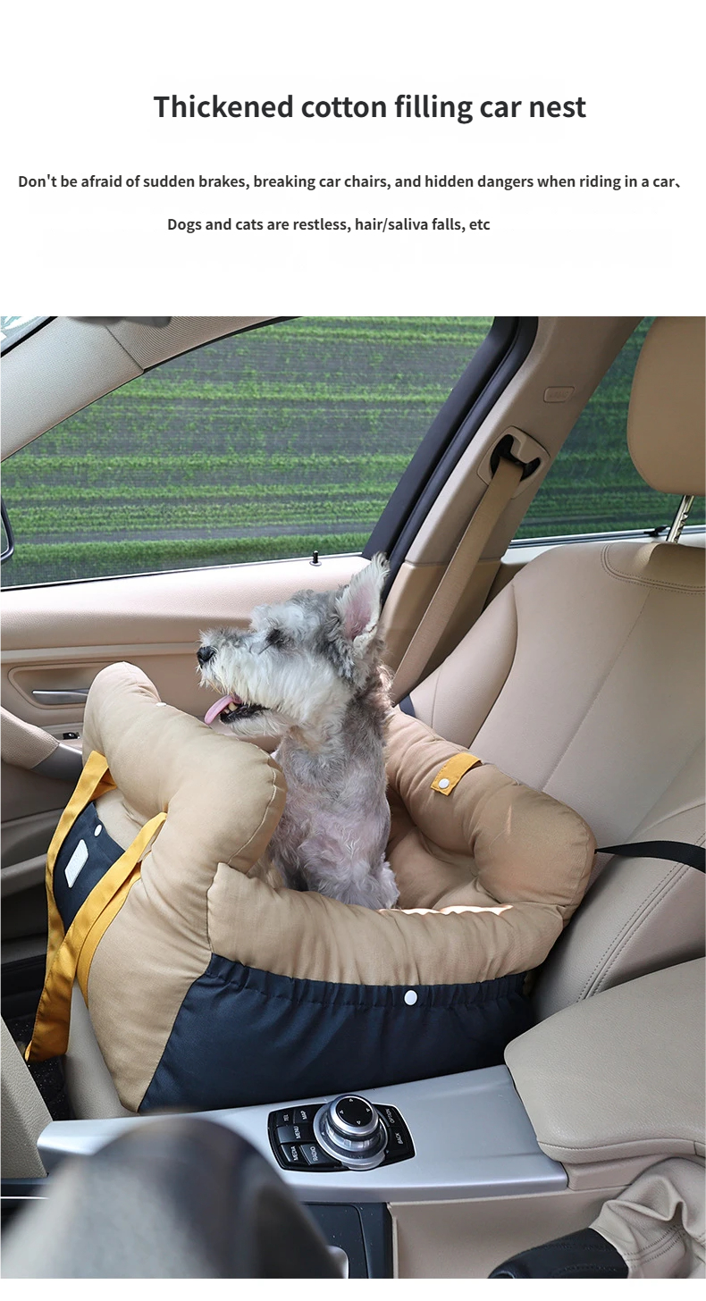 Easy-Carry Portable Pet Car Bed