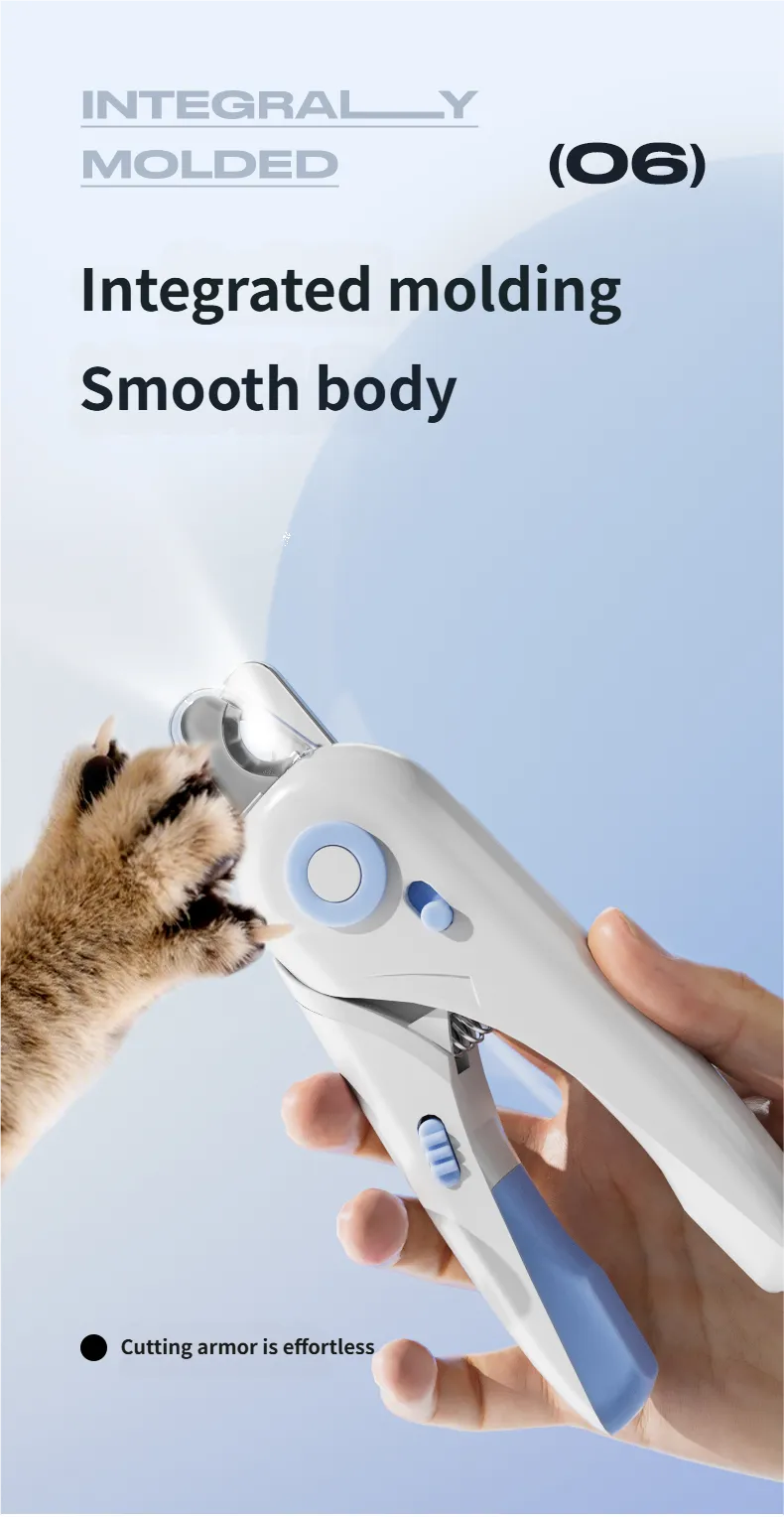 Adjustable Aperture Pet Blue Nail Scissors - Dog Nail Trimmers Professional Nail Clippers Safe Guard