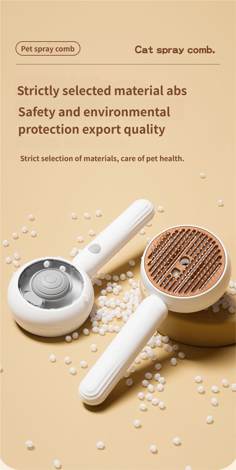Self Cleaning Steamy Pet Brush - Pet Comb Cat Comb Spray comb for All Pet Breeds