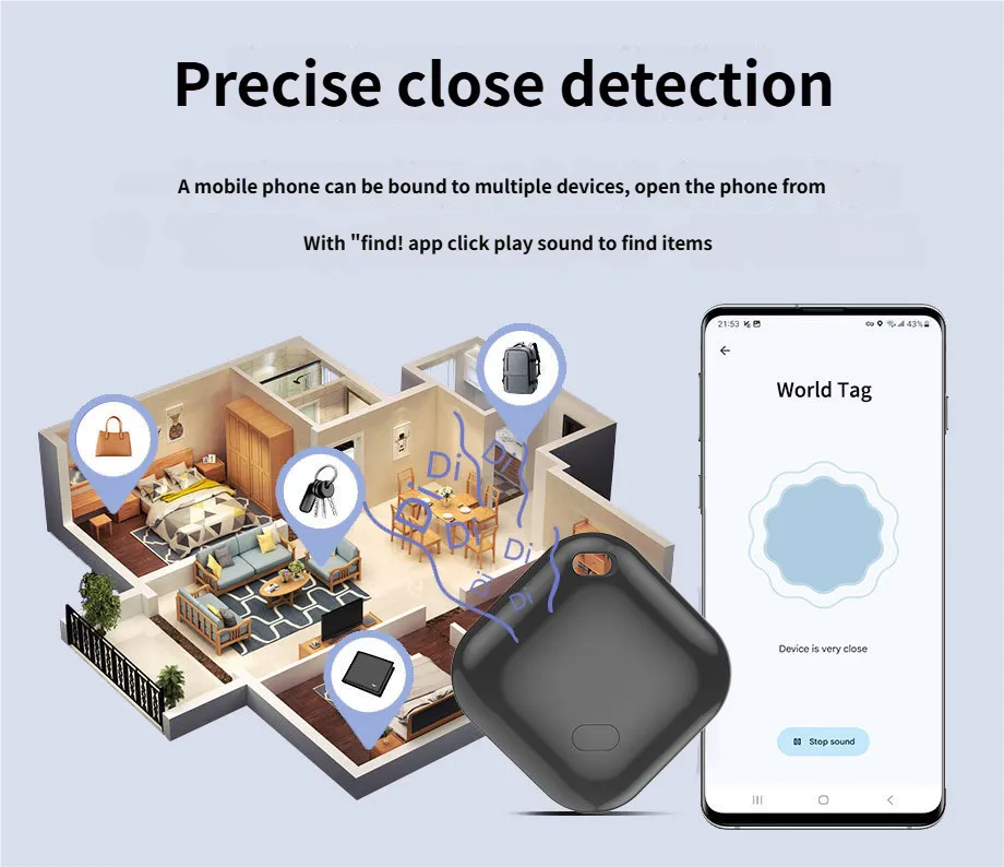 Tracker Item Finder auto key finder - Track Key Sound Alert for Keys & Wallets