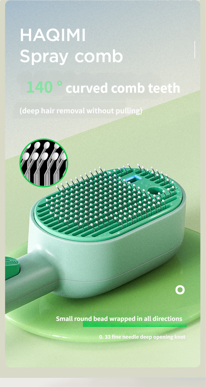 Cat Comb Spray comb Pet Brush - Self Cleaning Steamy Grooming for Cats & Dogs
