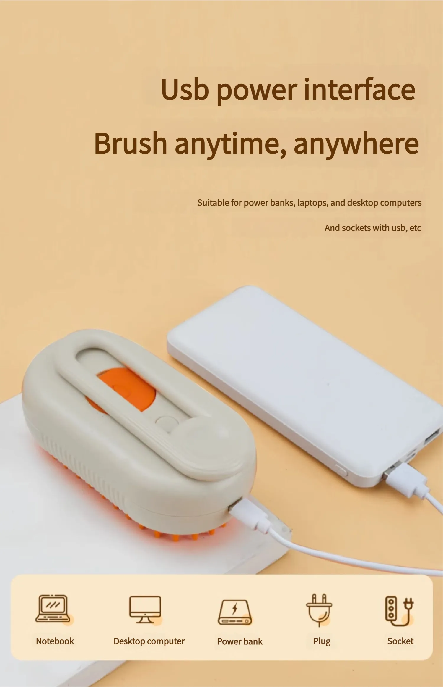 Cat spray massage comb with detangler - Pet spray massage comb Pet spray massage comb for dogs Steam Detangling Comb for Cat Grooming