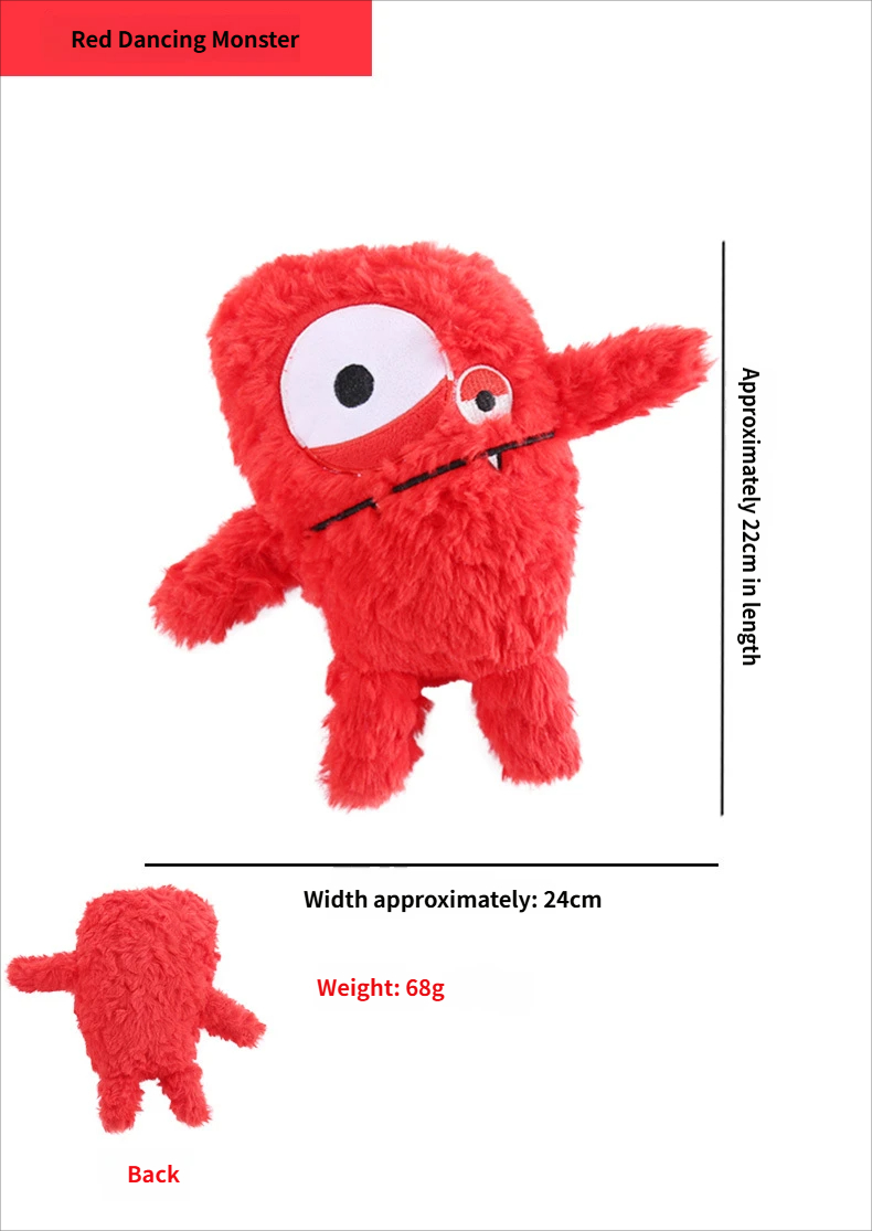dog toy - interactive toy Adorable monster plush dog toy for teething puppy relief