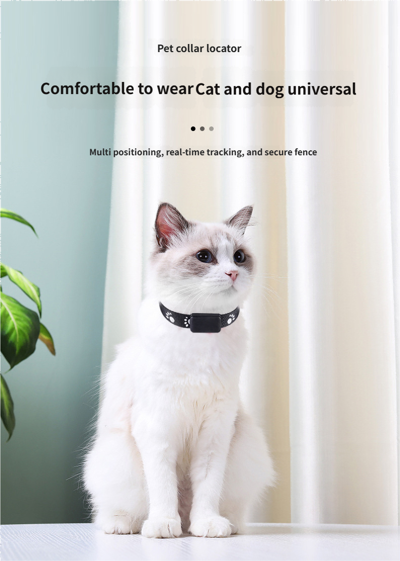 Smart Cat Collar - Adjustable Cat Collar Anti-Loss Real-Time Positioning Pet Tracker for Kittens