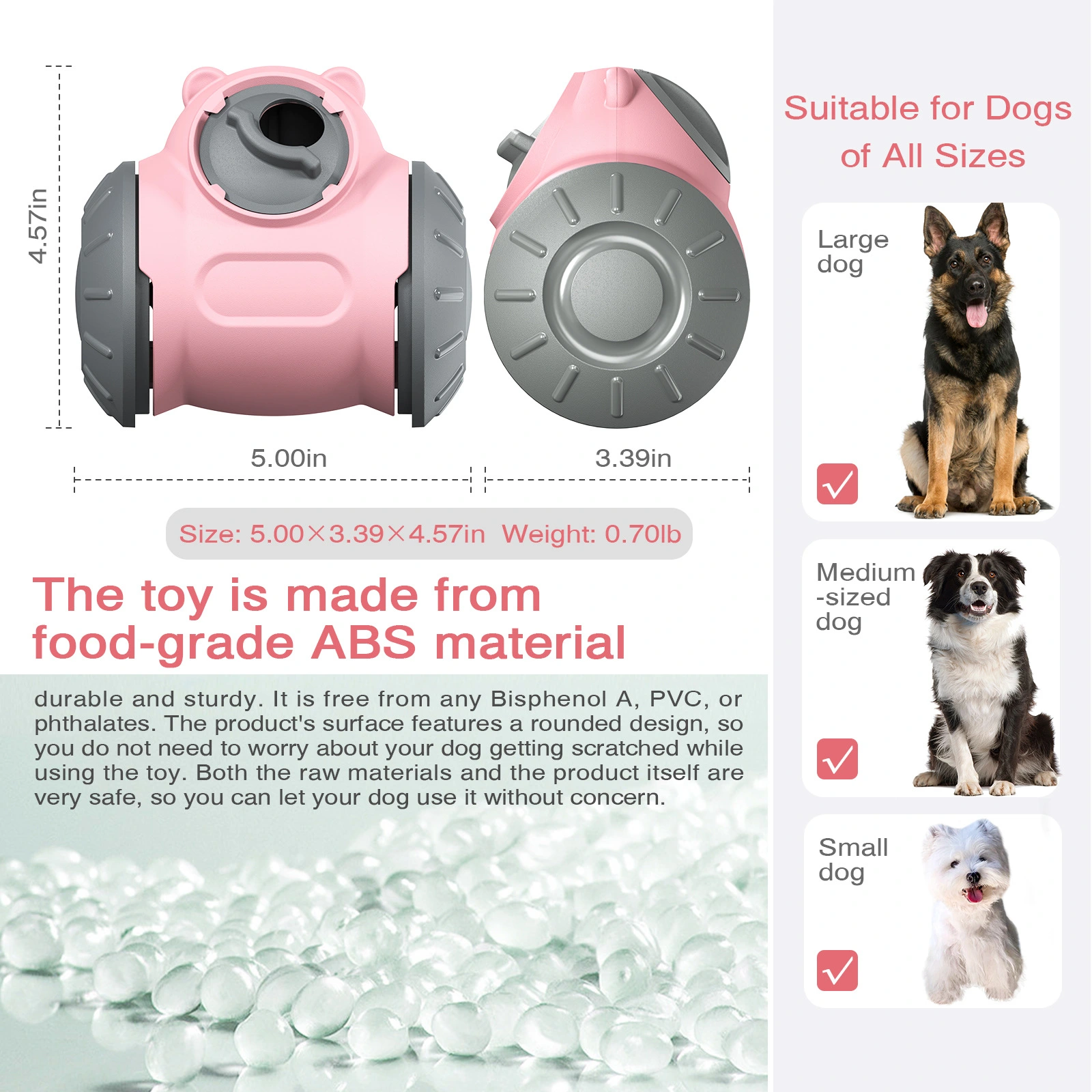Cat Treat Dispenser Toy - Interactive Food Dispenser Dog Treat Dispenser Toy Easy to Clean for Home Use