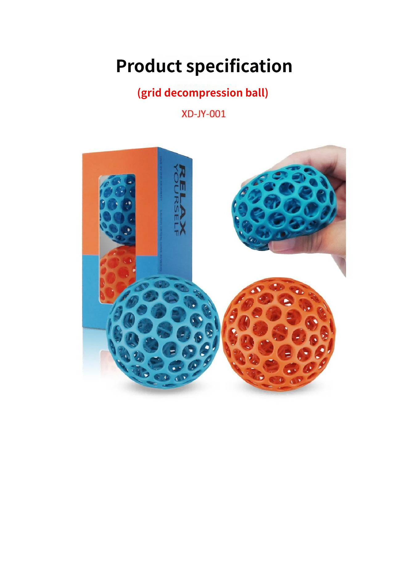 Stress relieving toys - Brain stress balls Decompression Ball 2 Packs 3D Printed Fidget Toy for Adults